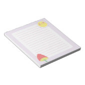Bloc-notes Kawaii Sun et Champignons (Incliné)