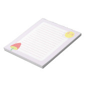 Bloc-notes Kawaii Sun et Champignons (Tourné)