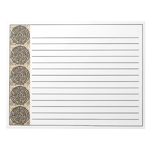 Bloc-notes LABYRINTH V 11x8.5 + lignes (Devant)