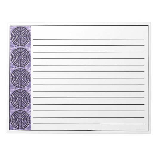Bloc-notes LABYRINTH VI 11 po x 8,5 po + lignes (Devant)