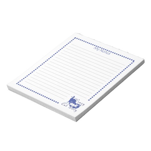 Bloc-notes Lady de chat pas si fou (Tourné)
