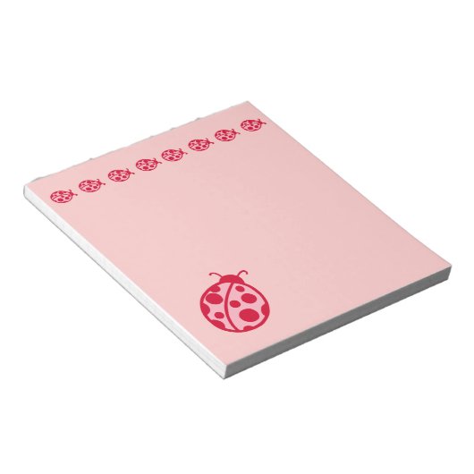 Bloc-notes Ladybugs rose (Incliné)