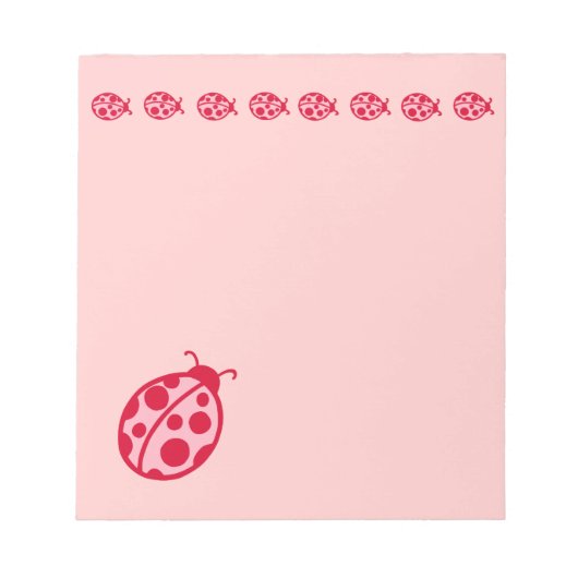 Bloc-notes Ladybugs rose (Devant)