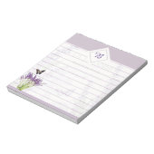 Bloc-notes lavande et papillon (Tourné)
