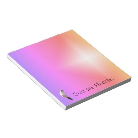 Bloc-notes - Les chats sont des miracles avec étoi (Incliné)
