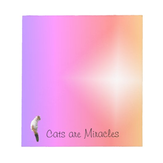 Bloc-notes - Les chats sont des miracles avec étoi (Devant)