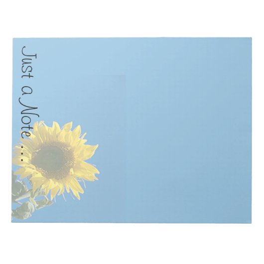 Bloc-notes LG - tournesol "Juste une note" (Devant)