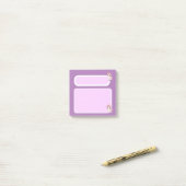 Bloc-notes licorne violette mignonne Post-it deux (Sur un bureau)