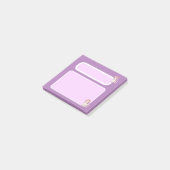 Bloc-notes licorne violette mignonne Post-it deux (Incliné)