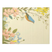 Bloc-notes ligné Bluebird & Wildflowers (Devant)