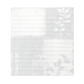 Bloc-notes ligné botanique shabby chic noir et bla (Devant)