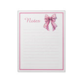 Bloc-notes ligné esthétique Ruban Rose Mignon (Tourné)