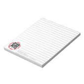 Bloc-notes ligné Nouvel An chinois 2018 Idéogramme (Tourné)