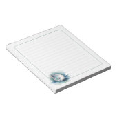 Bloc-notes ligné Océan Perle Huître Aquarelle (Incliné)