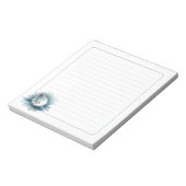 Bloc-notes ligné Océan Perle Huître Aquarelle (Tourné)