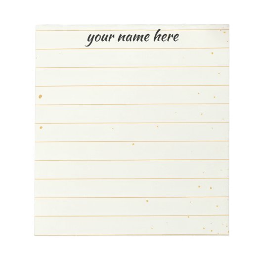 Bloc-notes ligné personnalisé (Devant)