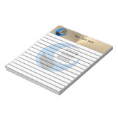 Bloc-notes ligné personnalisé avec logo (Tourné)