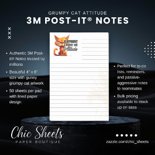 Bloc-notes ligné Post-it® 3M à l'effigie de Grumpy