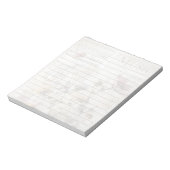 Bloc-notes ligné shabby chic sur le thème de la mu (Tourné)