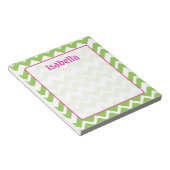 Bloc-notes Lime et Chevron Rose Zigzag (Incliné)