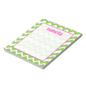 Bloc-notes Lime et Chevron Rose Zigzag (Tourné)