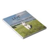 Bloc-notes "Live Like One Left Gate Open" (Incliné)