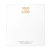 Bloc-notes LOGO de marque professionnelle personna (Devant)