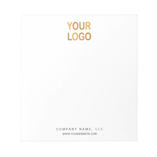 Bloc-notes LOGO de marque professionnelle personna (Devant)
