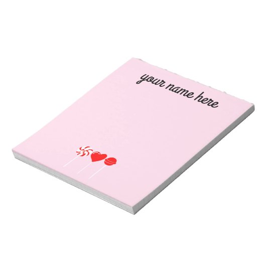 Bloc-notes Lollipop personnalisé Filles (Tourné)