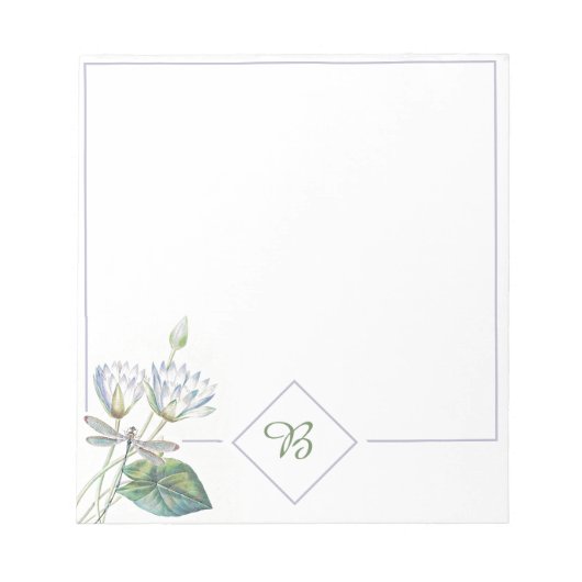 Bloc-notes lotus et libellule (Devant)