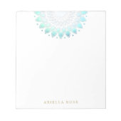 Bloc-notes Lotus Floral Bleu (Devant)