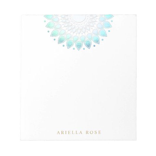 Bloc-notes Lotus Floral Bleu (Devant)