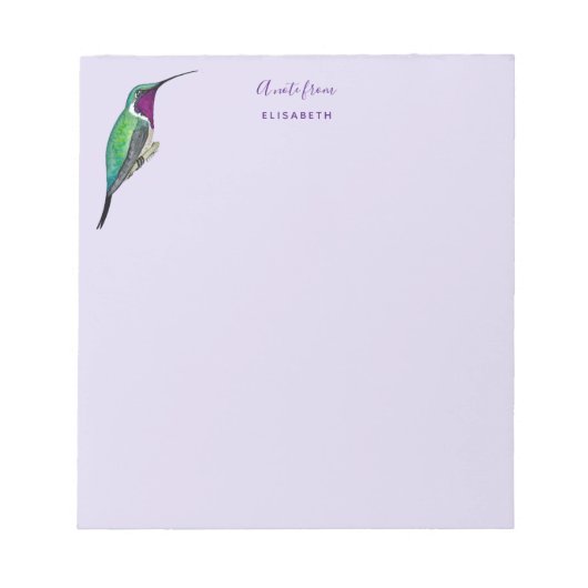 Bloc-notes Lucifer Hummingbird personnalisé (Devant)