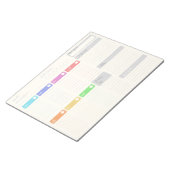 Bloc-notes lumineux coloré du planificateur hebdom (Incliné)