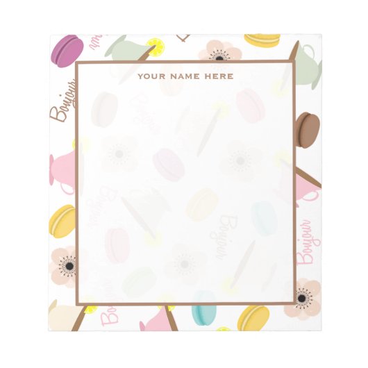 Bloc-notes Macarons Anemones & Teups (Devant)