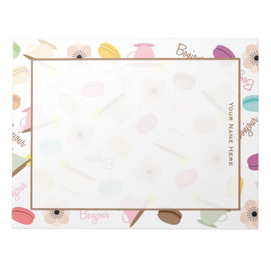 Bloc-notes Macarons Anemones & Teups (Devant)