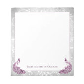 Bloc-notes Magenta Peacocks (Devant)