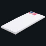 Bloc-notes magnétique avec drapeau américain - Éta<br><div class="desc">États-Unis Drapeau magnétique - États-Unis d'Amérique - Drapeau américain - Patriotique - Jour de l'Indépendance - 4 juillet - Personnalisable - Choisissez / Ajoutez votre texte / couleur / image unique - Faites votre cadeau spécial - Redimensionnez et déplacez ou ajoutez des éléments / image avec outil de personnalisation. Vous...</div>