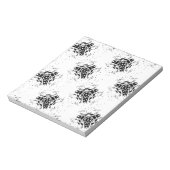 Bloc-notes magnétique vertical, charbon de bois, d (Tourné)