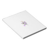 Bloc-notes magnétique violet-magenta, rouge-orange (Incliné)