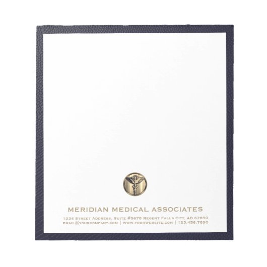 Bloc-notes Médicale personnalisé avec logo (Devant)