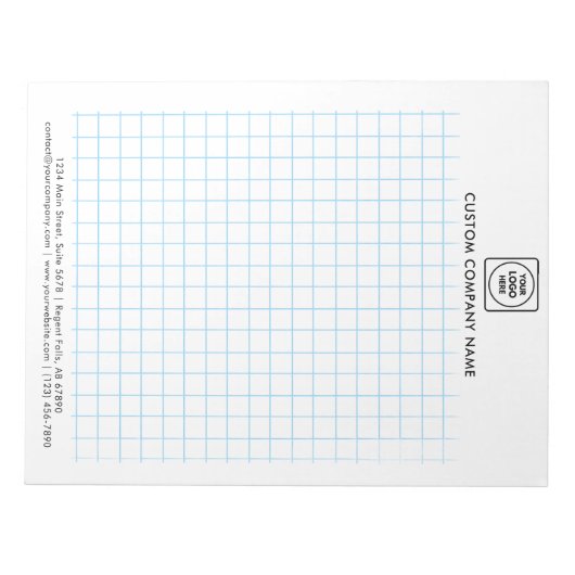 Bloc-notes Mémorandum Graphique de Société Minimal (Devant)