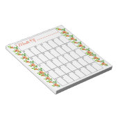 Bloc-notes mensuel Fleur Orange (Incliné)