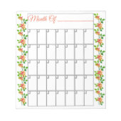 Bloc-notes mensuel orange (Devant)