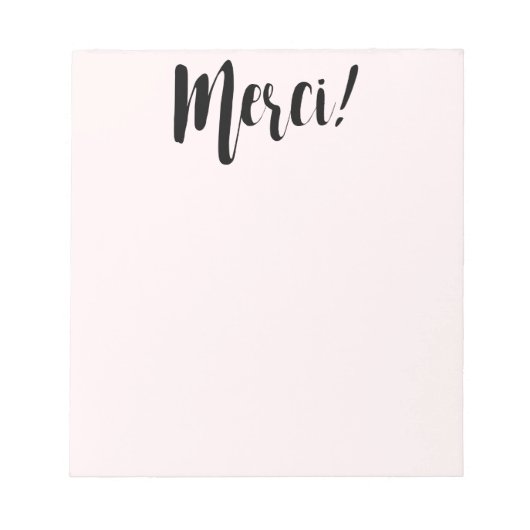 Bloc-notes Merci (Devant)