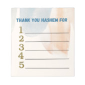 Bloc-notes Merci Hashem (Devant)