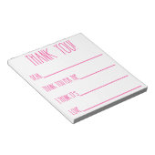 Bloc-notes Merci pour filles (Incliné)