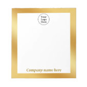 Bloc-notes métallique or de luxe (Devant)