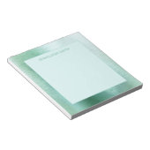 Bloc-notes métallisé iridescent vert menthe avec n (Incliné)