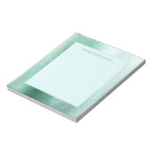 Bloc-notes métallisé iridescent vert menthe avec n (Tourné)